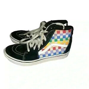 Vans Kids Sneakers - Black and Multicolor Checkered
